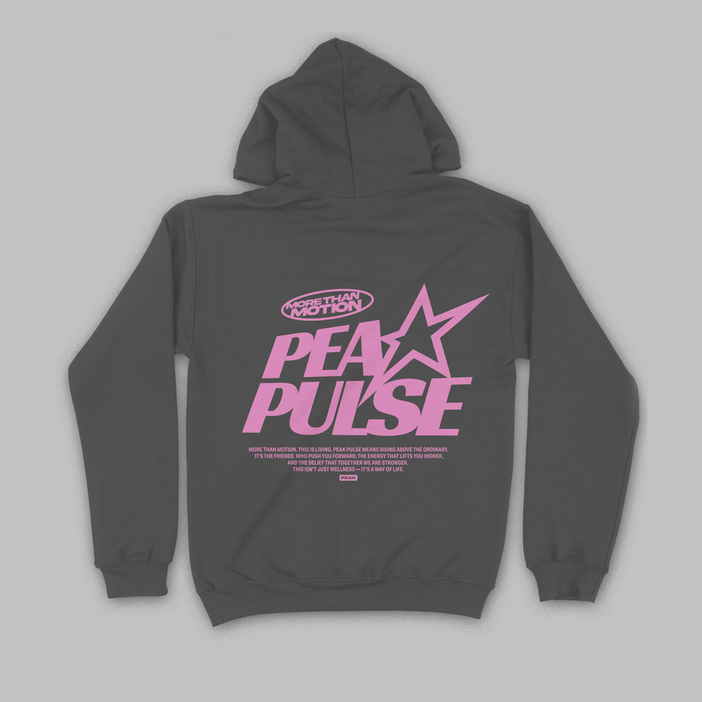 More than Motion Hoodie - Grey / Pink - LOCAL PICKUP
